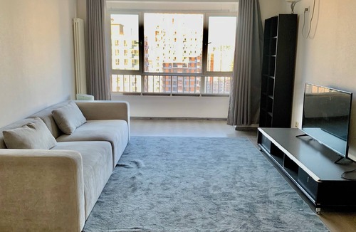 Shuangjing Apartment | Charming shared separate room in 4bedroom Apt in Beijing downtown with AC, WiFi