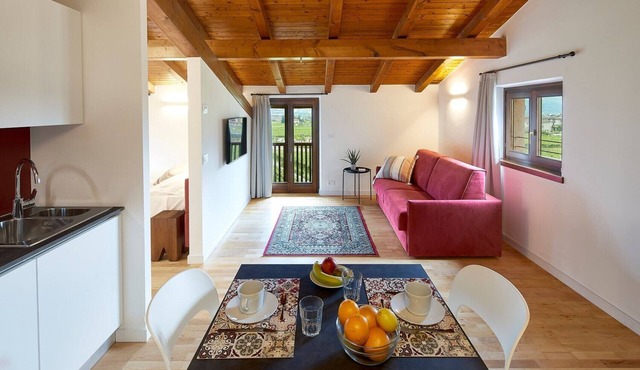 Attic Apartment "Papavero" with Balcony, Views to the Mountains and Wi-Fi in Riva del Garda