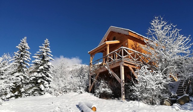 La Cabane du Sauteriau Cabin-style chalet on stilts Exceptional view in Saint-Michel-de-Chaillol