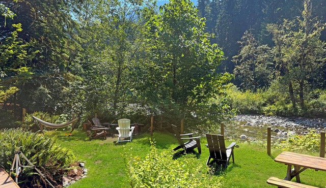 Riverfront A-Frame with Hot Tub, Game Room and Fire Pit - Sleeps 10, Dogs OK in Granite Falls