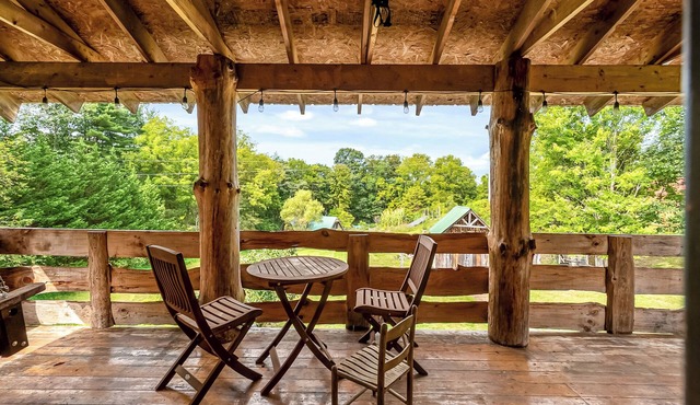 Rustic log cabin with modern comforts, scenic views, and cozy spaces for the perfect getaway. in Blacksburg