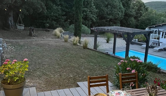 Studio with heated pool near the Gorges de l'Ardèche in Labastide-de-Virac