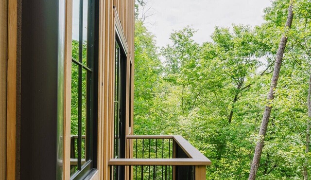 Upscale Newly Constructed Trailside Cabin Near Asheville in Old Fort