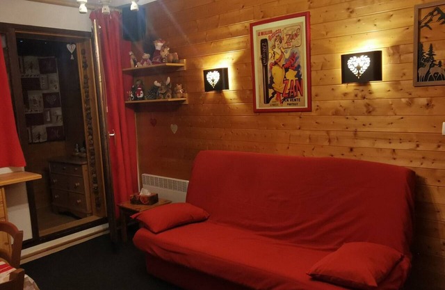 Studio cabin for 4 with view, near ski lift in Orcières Merlette
